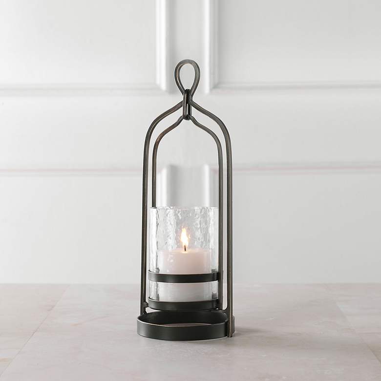 Image 4 Uttermost Shepherd Dark Bronze Pillar Candle Holder more views