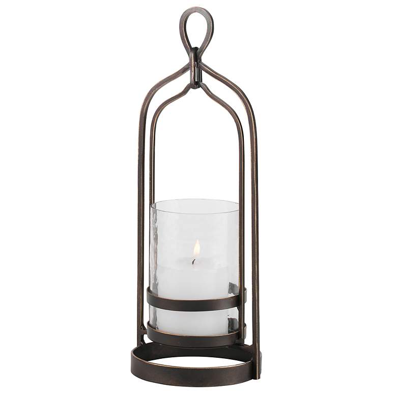 Image 5 Uttermost Shepherd Dark Bronze Pillar Candle Holder more views