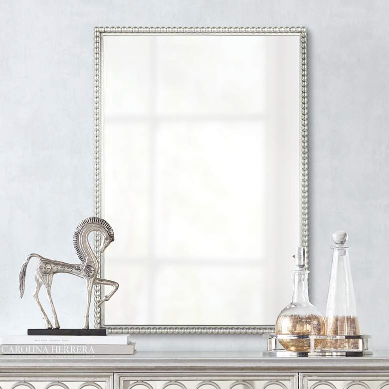 Image 1 Uttermost Sherise Beaded 21" x 31" Rectangular Wall Mirror