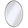 Uttermost Sherise Brushed Nickel 22" x 32" Oval Wall Mirror