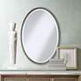 Uttermost Sherise Brushed Nickel 22" x 32" Oval Wall Mirror