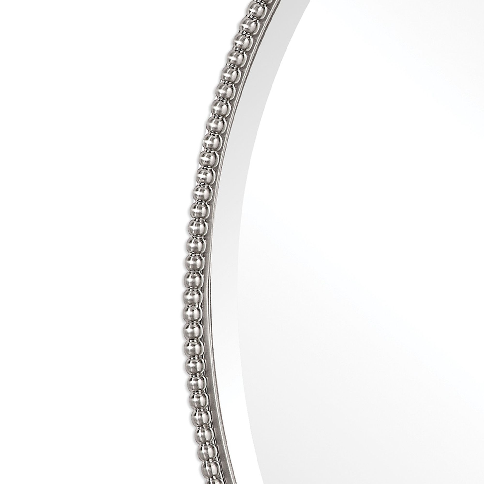Image 7 Uttermost Sherise Brushed Nickel 22" x 32" Oval Wall Mirror more views