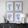 Thumbnail1 of Uttermost Shibori Coral 4-Piece Framed Prints