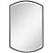 Uttermost Shield Satin Black 24" x 38" Wall Mirror