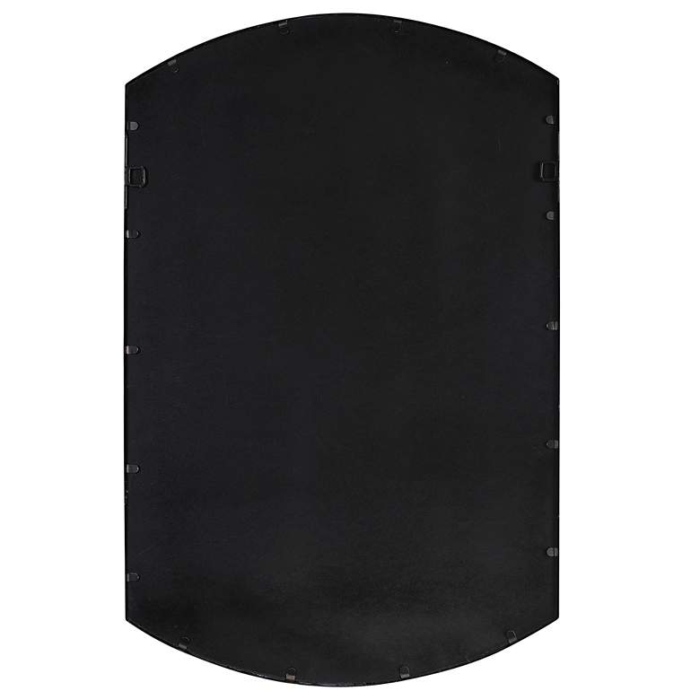 Image 4 Uttermost Shield Satin Black 24 inch x 38 inch Wall Mirror more views