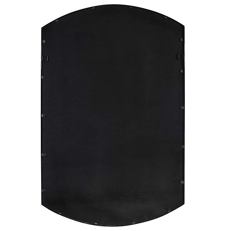 Image 5 Uttermost Shield Satin Black 24" x 38" Wall Mirror more views