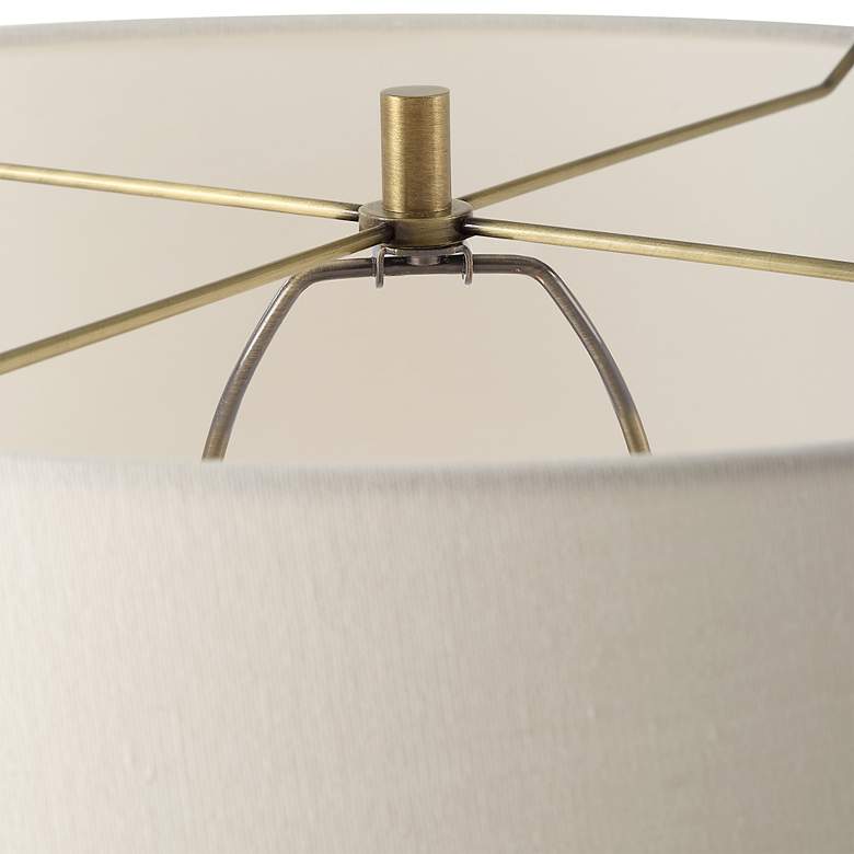Image 7 Uttermost Shino Plated Antique Brass Floor Lamp more views
