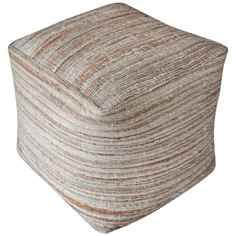 Image 1 Uttermost Shiro Beige Hemp Pouf Ottoman