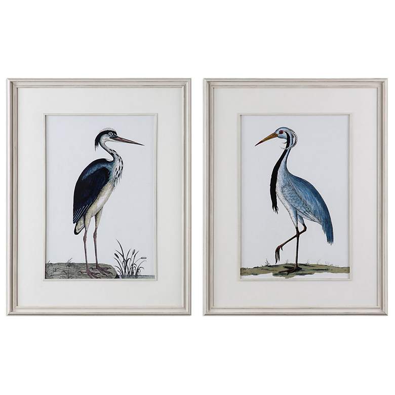 Image 2 Uttermost Shore Birds 42 1/2 inchH 2-Piece Framed Wall Art Set