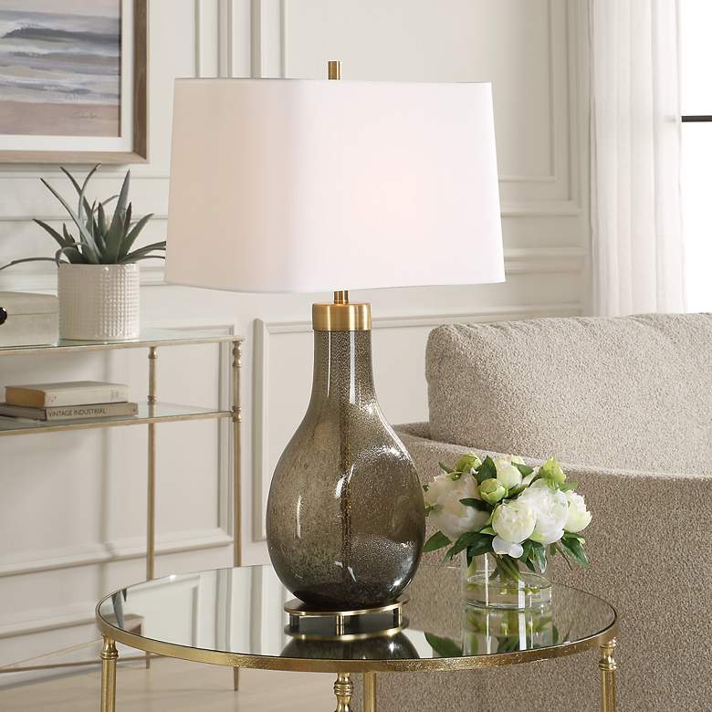 Image 1 Uttermost Shyla 29 1/4" Seeded Glass Table Lamp