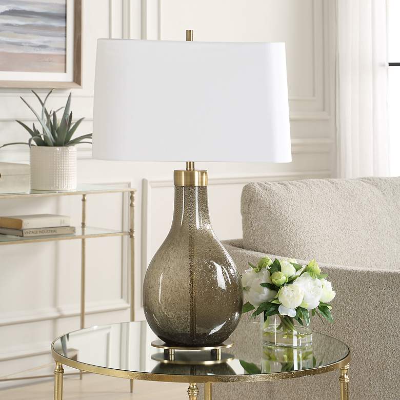 Image 3 Uttermost Shyla 29 1/4" Seeded Glass Table Lamp more views