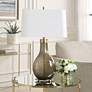 3_Uttermost Shyla Dark Moss Glass Table Lamp more views