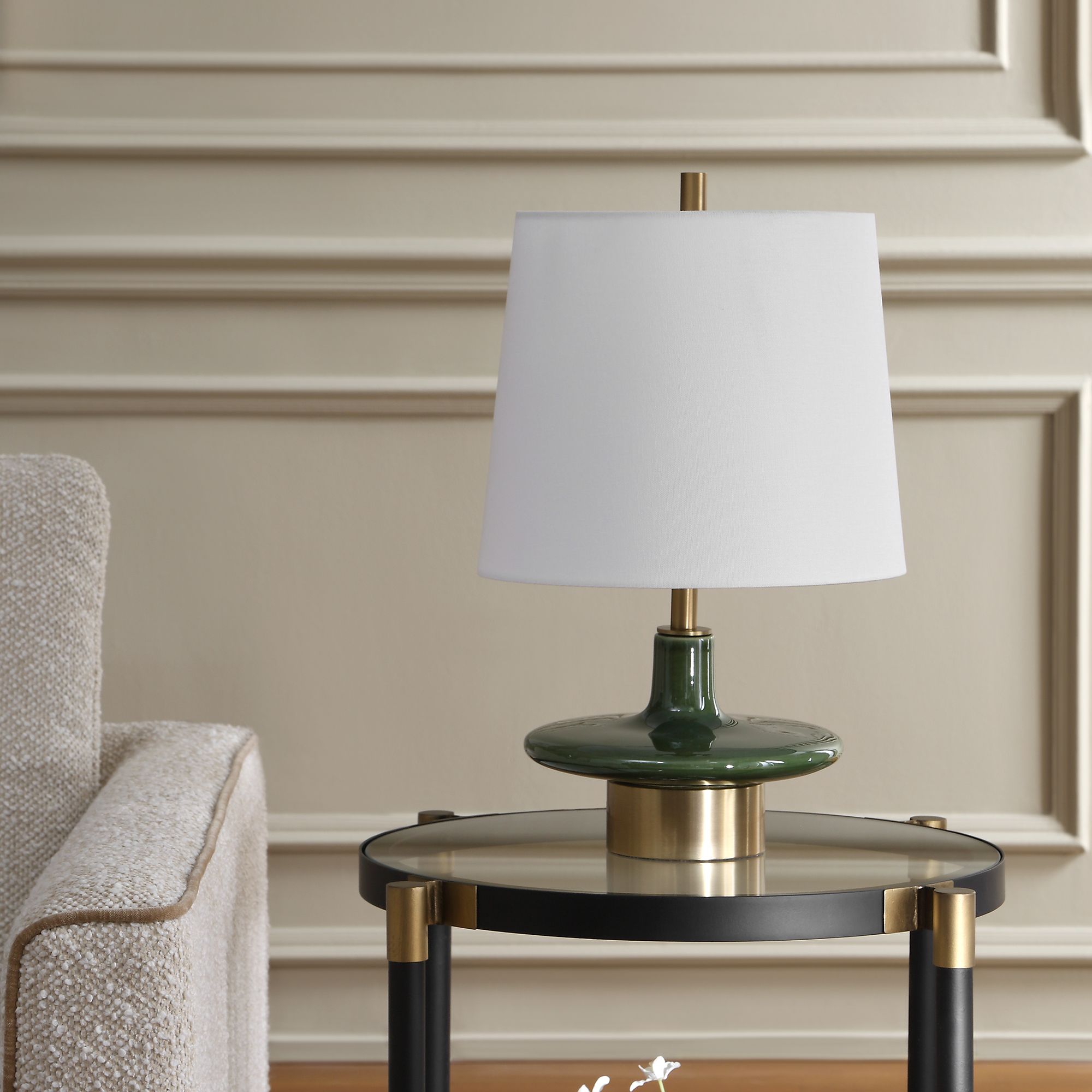 Image 4 Uttermost Sieler 19" Green Ceramic Table Lamp more views