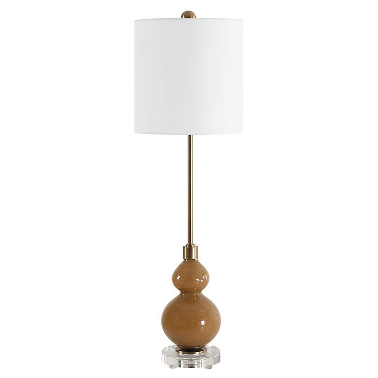 Image 2 Uttermost Sienna 36" High Caramel Brown Gourd Buffet Table Lamp
