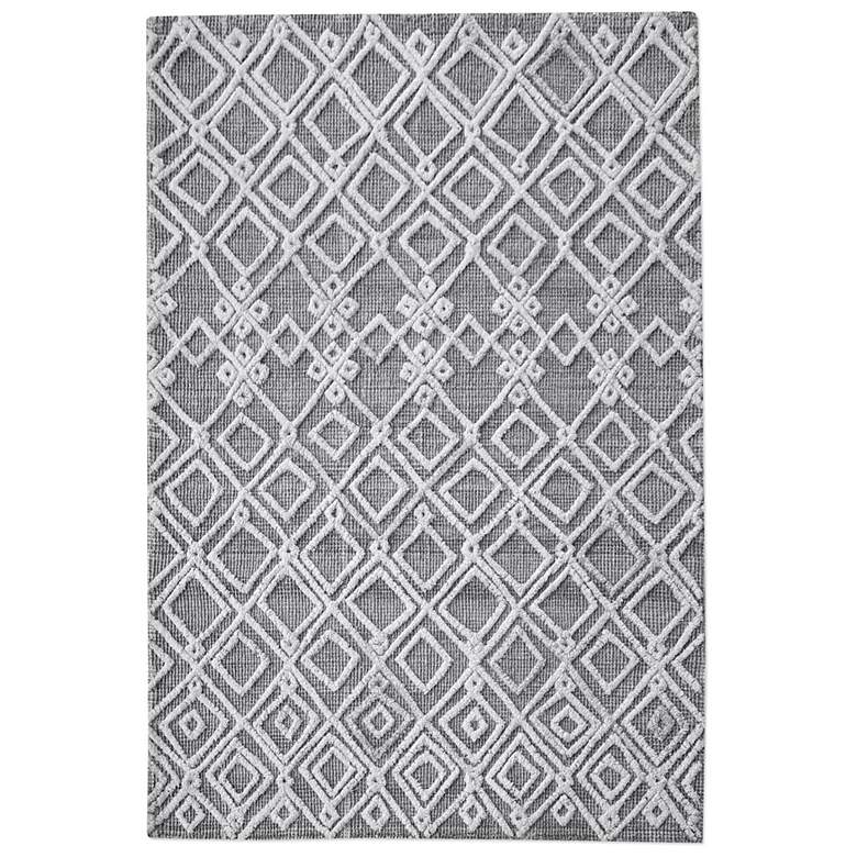 Image 1 Uttermost Sieno 73070 5'x8' Gray Ivory Rectangle Area Rug