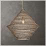 1_Uttermost Sigh 20" Wide 1 Lt Antique Brass Metal Pendant