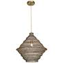 3_Uttermost Sigh 20" Wide 1 Lt Antique Brass Metal Pendant more views