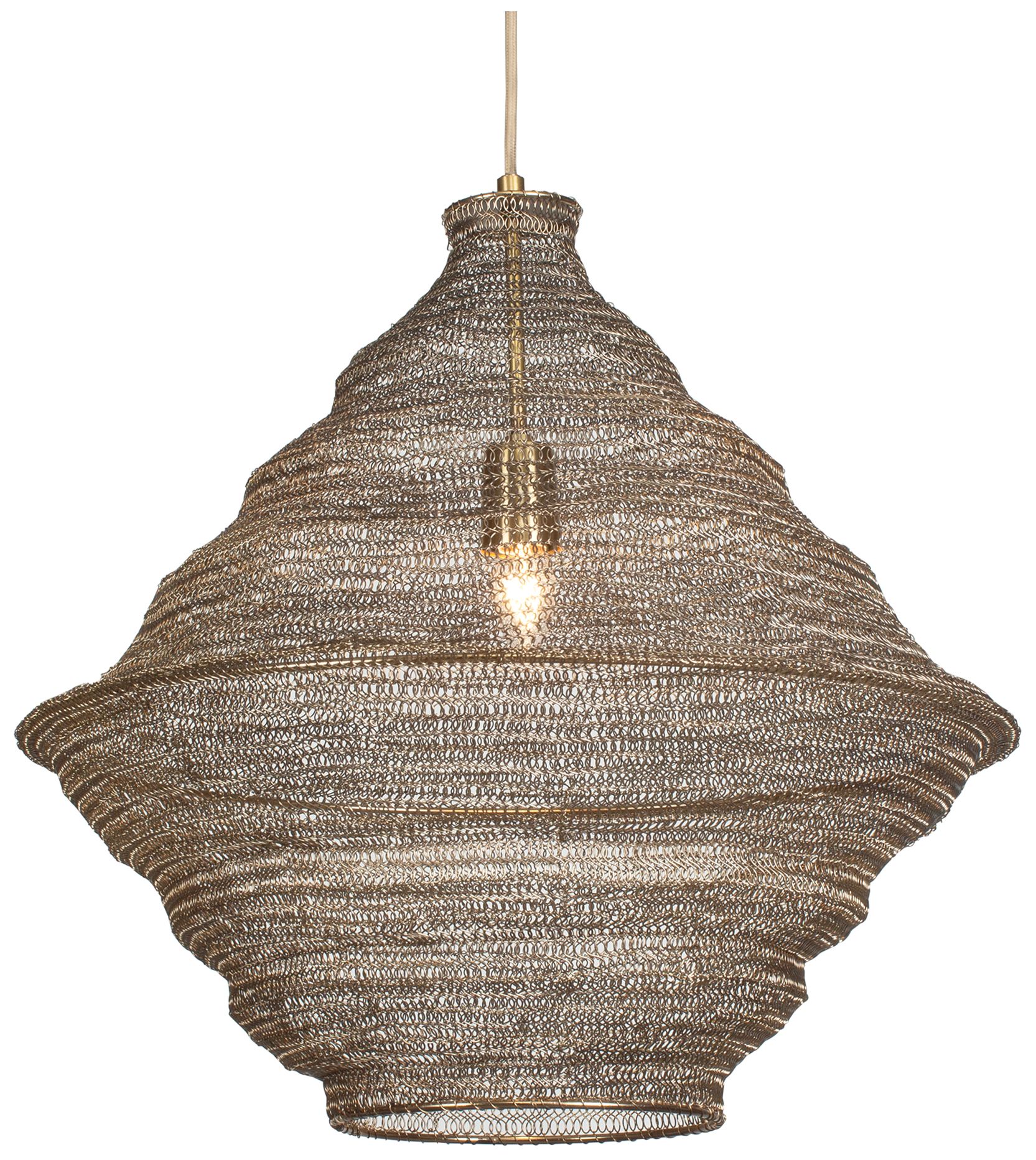 Image 2 Uttermost Sigh 20" Wide Antique Brass Pendant Light