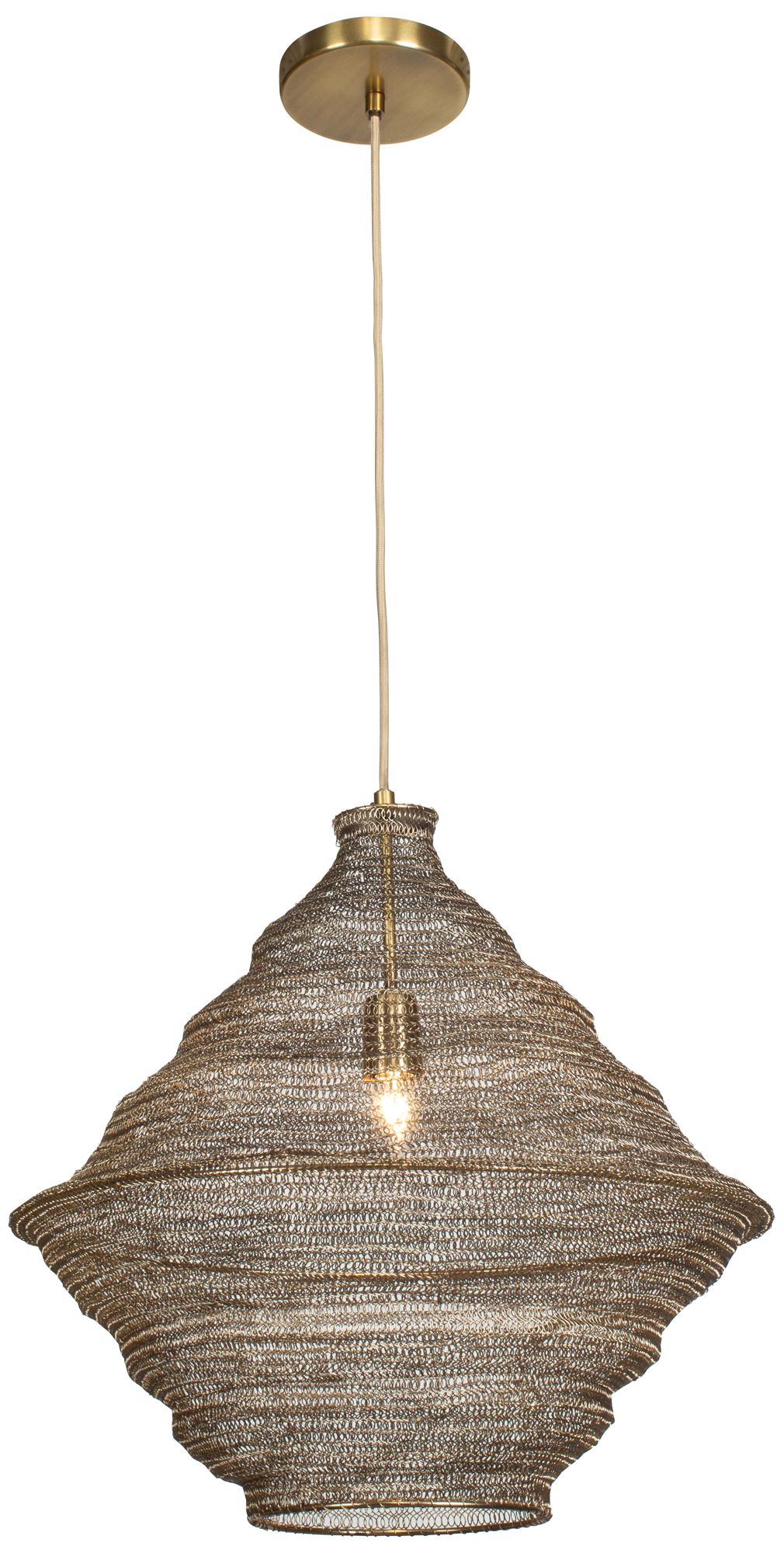 Image 3 Uttermost Sigh 20" Wide Antique Brass Pendant Light more views