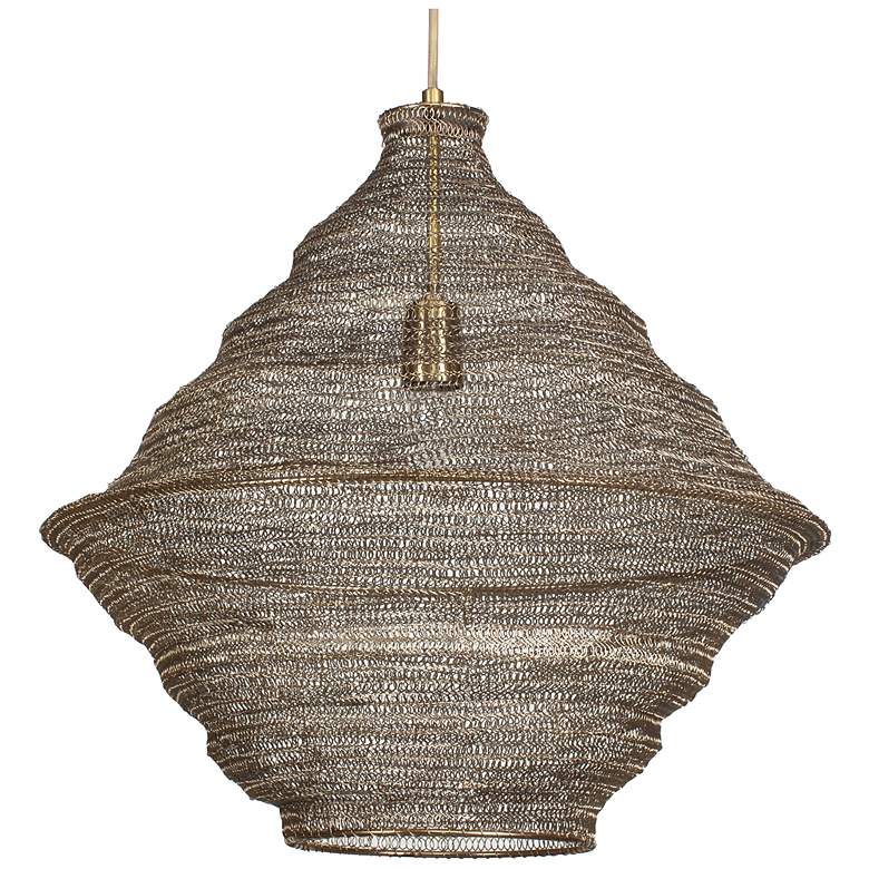 Image 4 Uttermost Sigh 20" Wide 1 Lt Antique Brass Metal Pendant more views