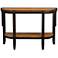 Uttermost Sigmon Black and Warm Honey Wood Console Table