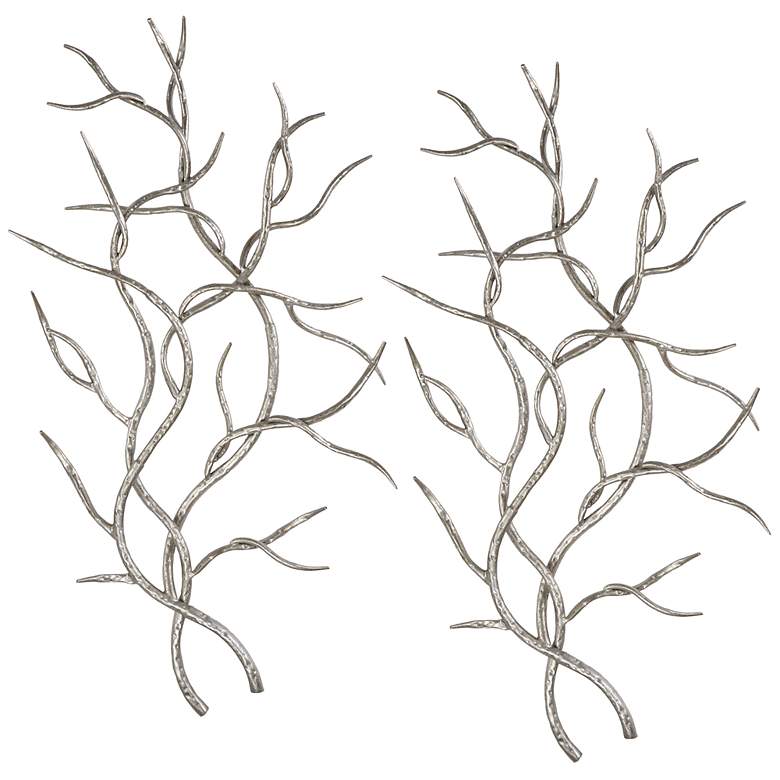 Image 2 Uttermost Silver Branches 36 3/4 inchH Metal Wall Art Set of 2