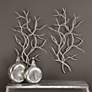 Uttermost Silver Branches 36 3/4"H Metal Wall Art Set of 2