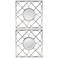 Uttermost Silver Leaf 20" Square Wall Mirror Set of 2
