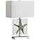 Uttermost Silver Starfish Glass Table Lamp