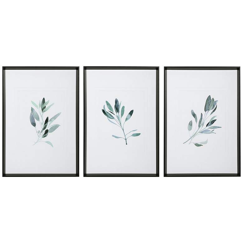 Image 2 Uttermost Simple Sage 36 1/2 inchH 3-Piece Framed Wall Art Set