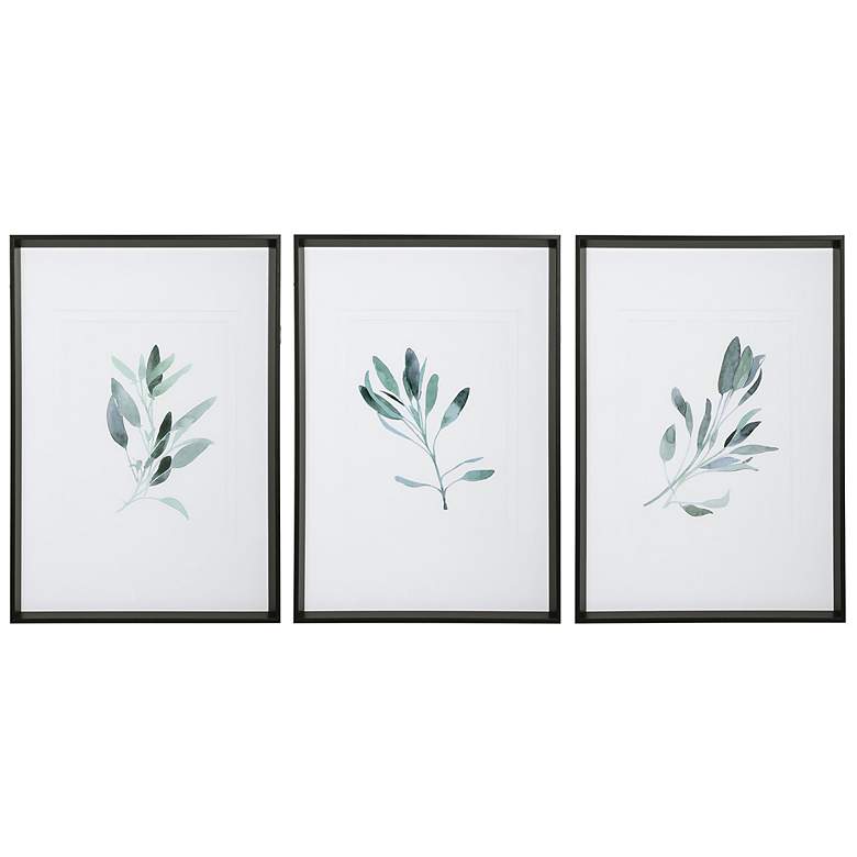 Image 2 Uttermost Simple Sage 36 1/2"H 3-Piece Framed Wall Art Set