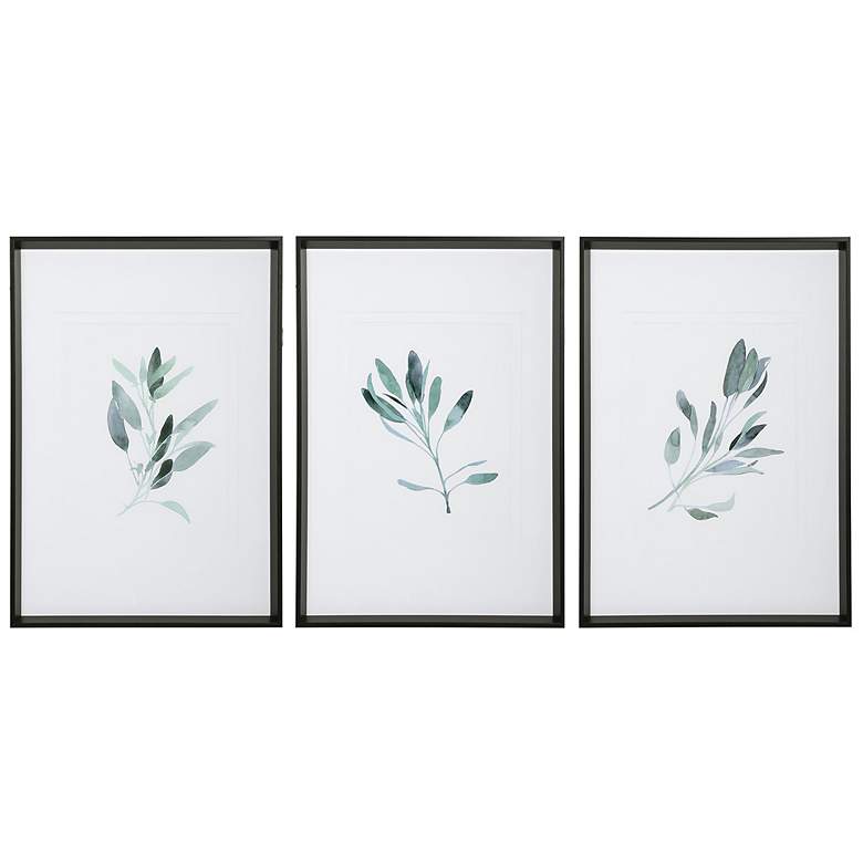 Image 2 Uttermost Simple Sage 36 1/2 inchH 3-Piece Framed Wall Art Set