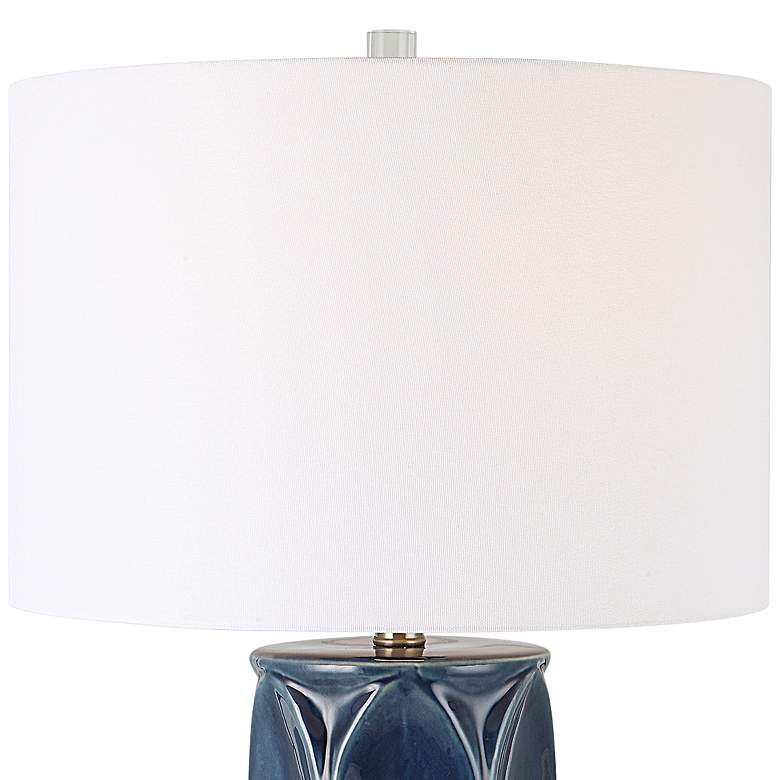 Image 3 Uttermost Sinclair 26 1/2 inch Navy Blue Glaze Ceramic Table Lamp more views