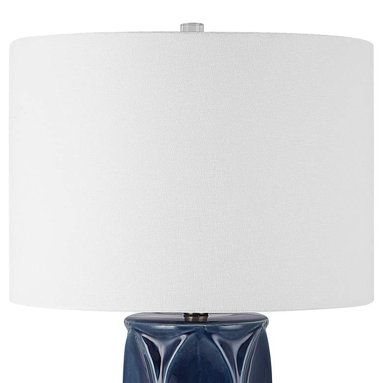 Image 5 Uttermost Sinclair 26 1/2 inch Navy Blue Glaze Ceramic Table Lamp more views