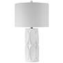 2_Uttermost Sinclair 26" Modern Gloss White Geometric Ceramic Table Lamp