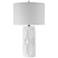 Uttermost Sinclair 26" Modern Gloss White Geometric Ceramic Table Lamp
