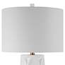 3_Uttermost Sinclair 26" Modern Gloss White Geometric Ceramic Table Lamp more views