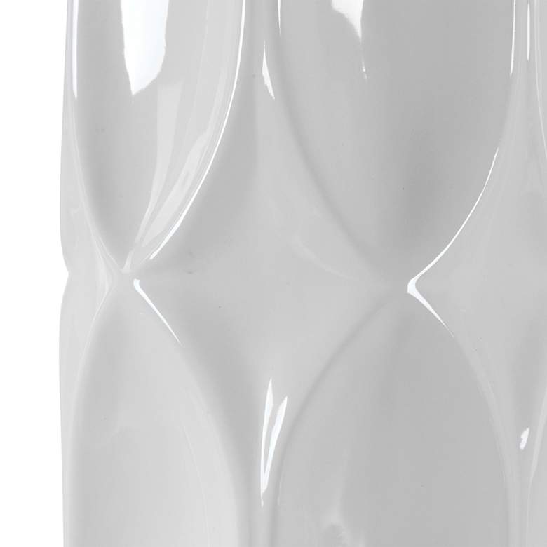 Image 4 Uttermost Sinclair 26" Modern Gloss White Geometric Ceramic Table Lamp more views