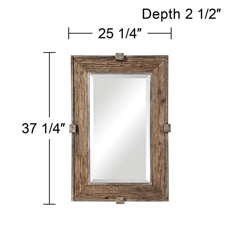 Uttermost Siringo Natural 25 1/4&quot; x 37 1/4&quot; Wall Mirror more views