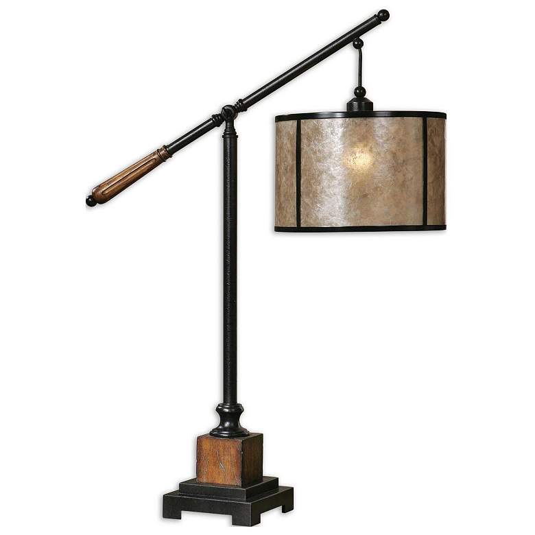 Image 1 Uttermost Sitka Aged Black Rustic Mahogany Table Lamp