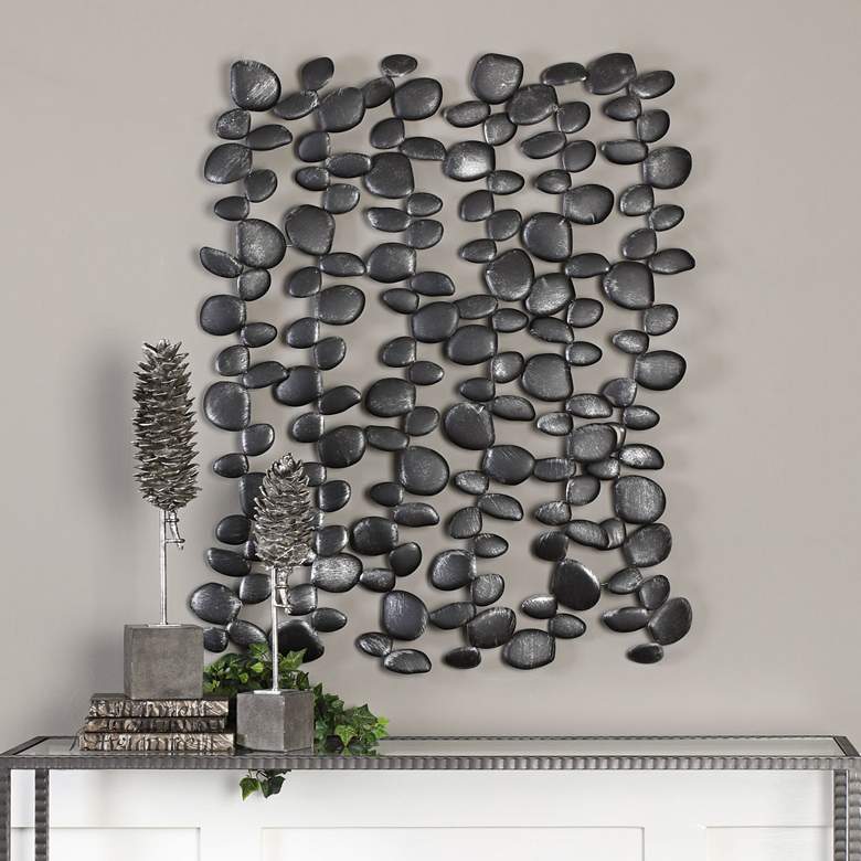 Uttermost Skipping Stones 40&quot; High Hand-Forged Iron Wall Art