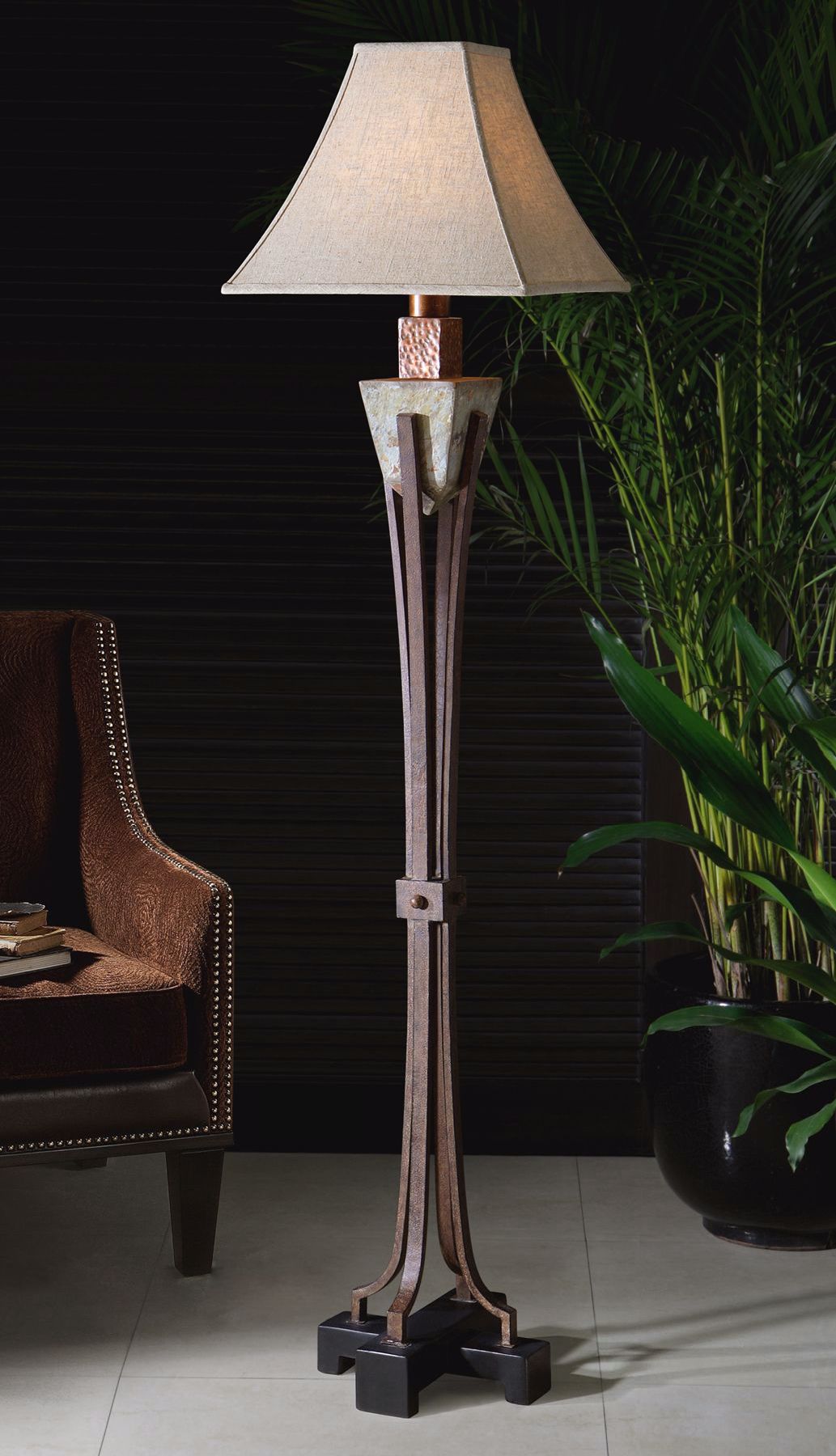 Uttermost Slate Copper IndoorOutdoor Floor Lamp R7745 Lamps Plus