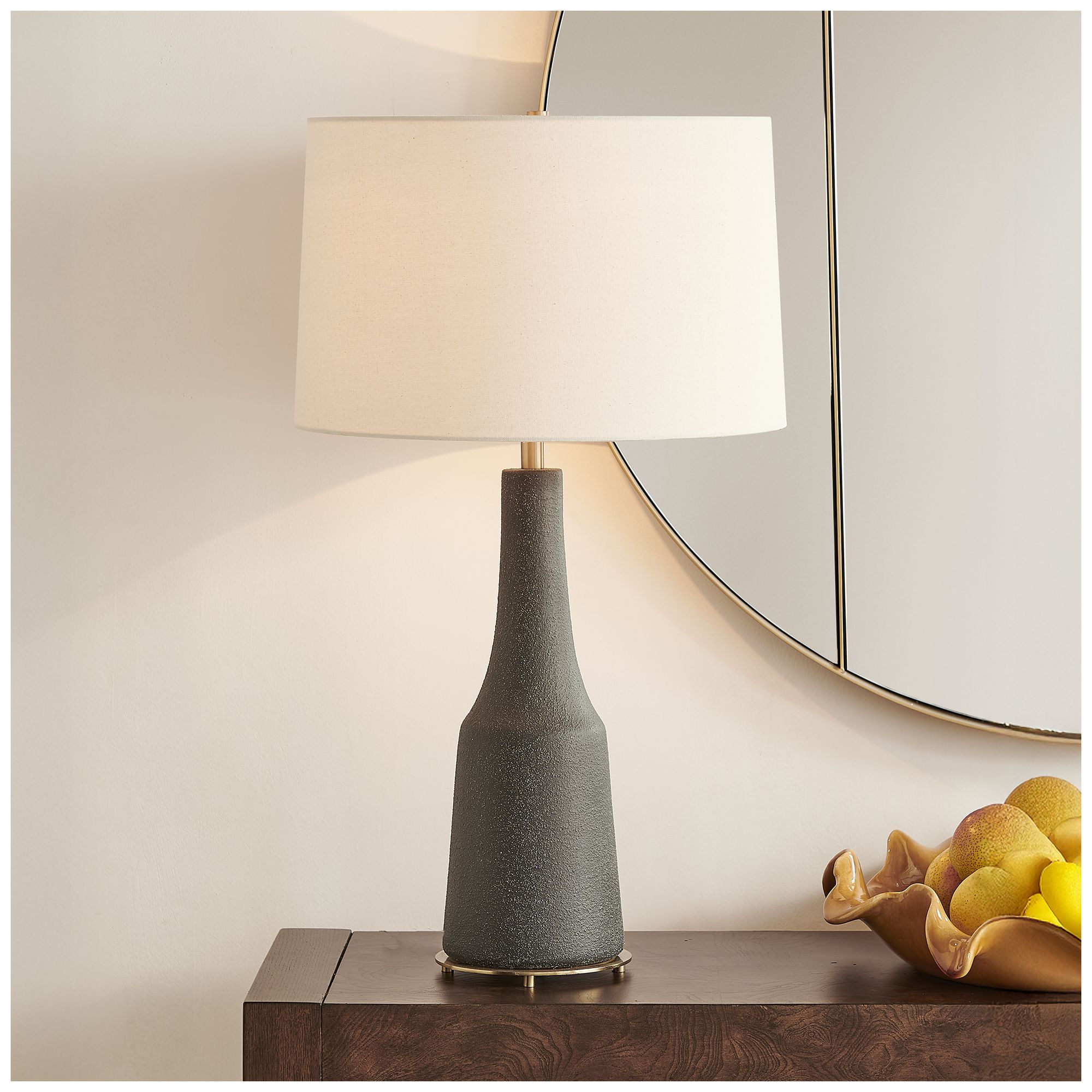 Image 2 Uttermost Slovis 28 1/4" Charcoal Gray Ceramic Table Lamp more views