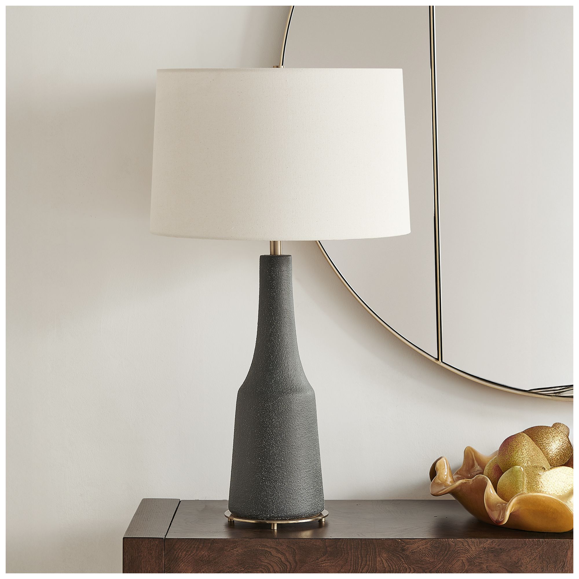 Image 3 Uttermost Slovis 28 1/4" Charcoal Gray Ceramic Table Lamp more views