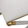 6_Uttermost Socialite 24" Wide White Gold Ottoman more views