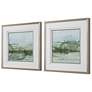 5_Uttermost Soft Sage 28" Square 2-Piece Framed Wall Art Set more views