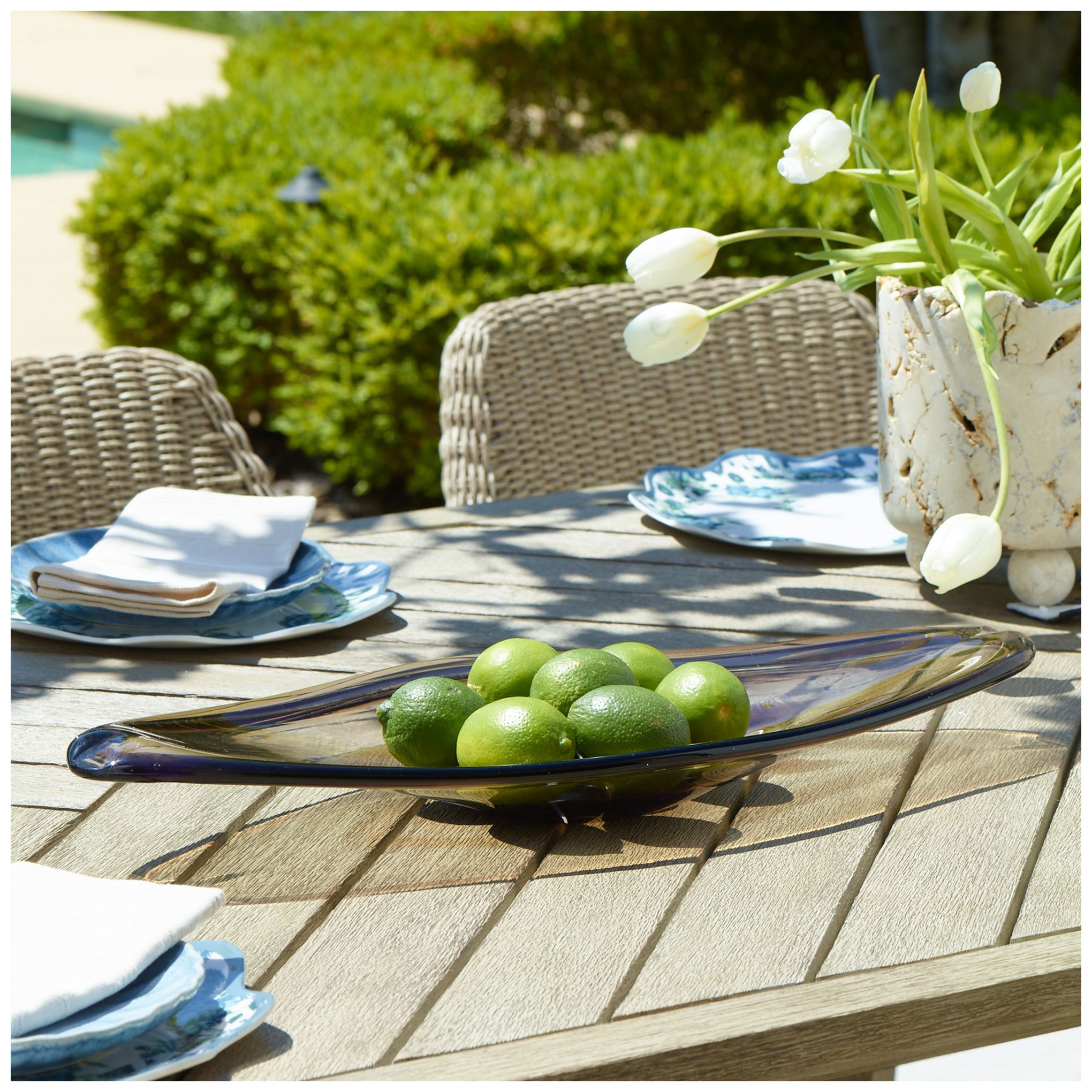 Image 2 Uttermost Soluna Smoke Tinted Glass Indoor-Outdoor Bowl more views