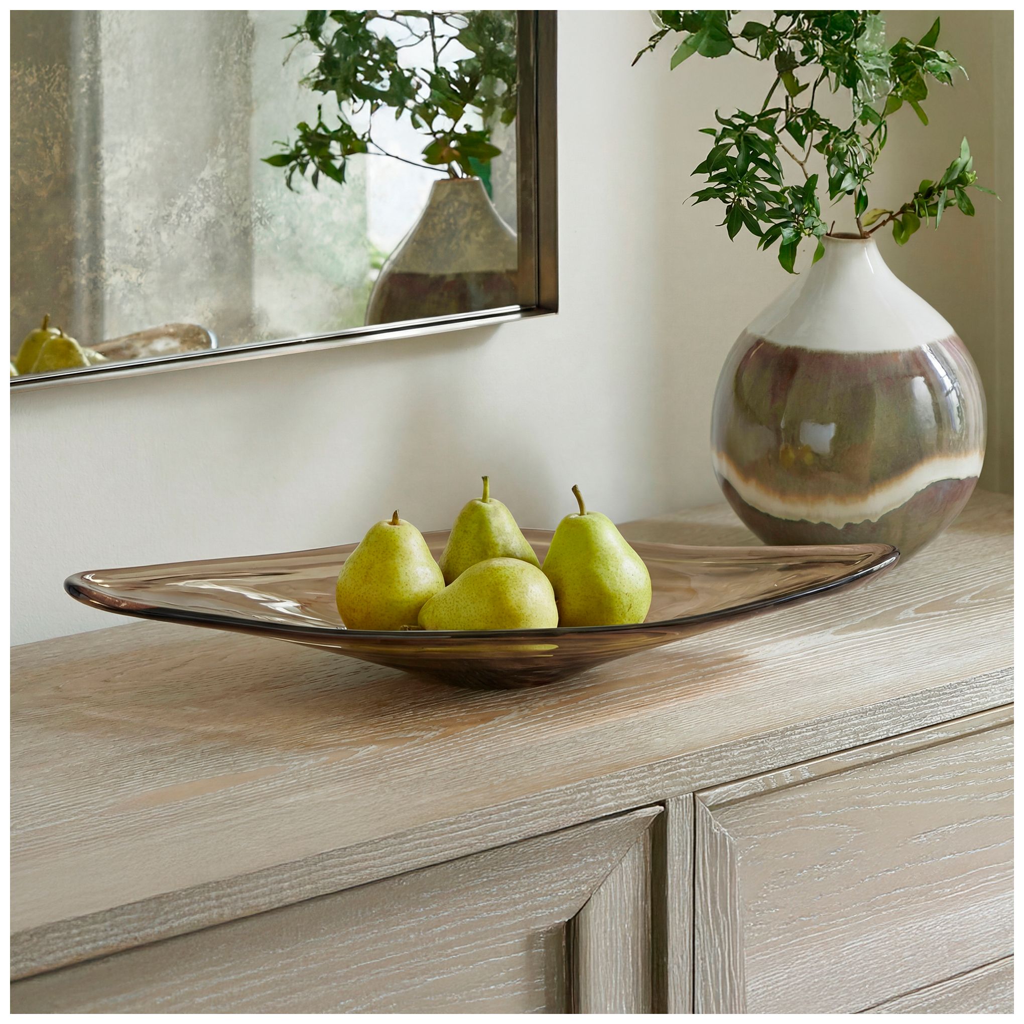 Image 3 Uttermost Soluna Smoke Tinted Glass Indoor-Outdoor Bowl more views