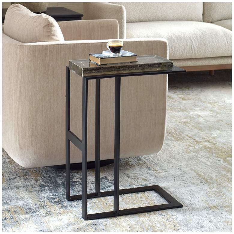 Image 1 Uttermost Soma 25 1/2" High Black Accent Table