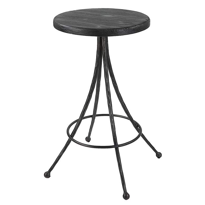 Image 1 Uttermost Sona 26 inch Matte Black Counter Stool